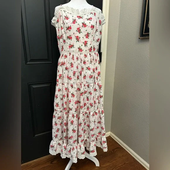 JessaKae The Madeline Romantic Floral Maxi Tiered Vintage Charm Sundress Size XL - Picture 6 of 15